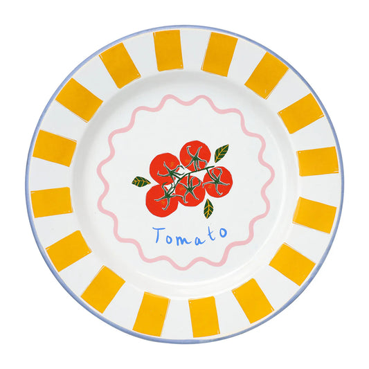 Tomato enamel plate | Talking Tables