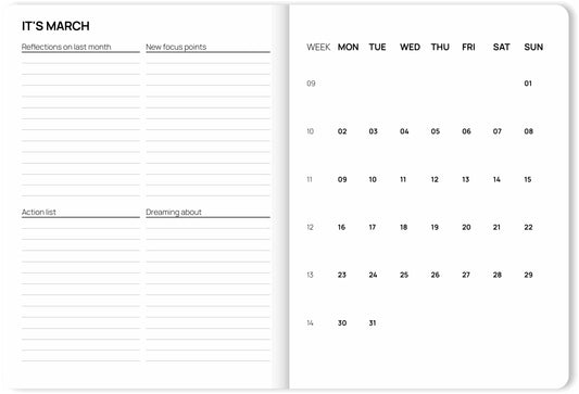 Fabrique Diary 2026 - Stripes Pink Red | A-Journal