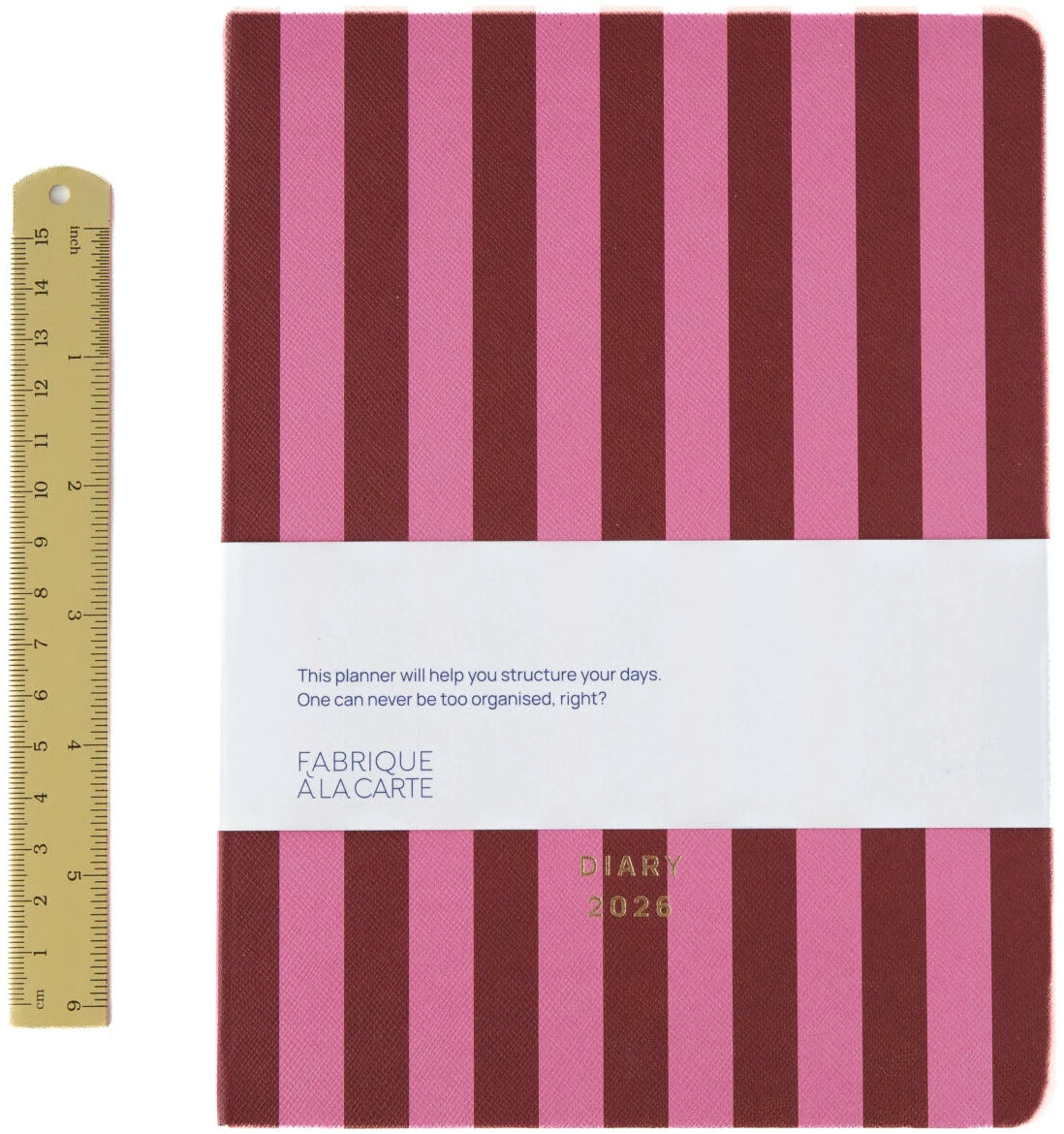 Fabrique Diary 2026 - Stripes Pink Red | A-Journal
