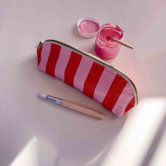 Pencil case - Gaston - Candy Pink/Red Stripes | Rose in April