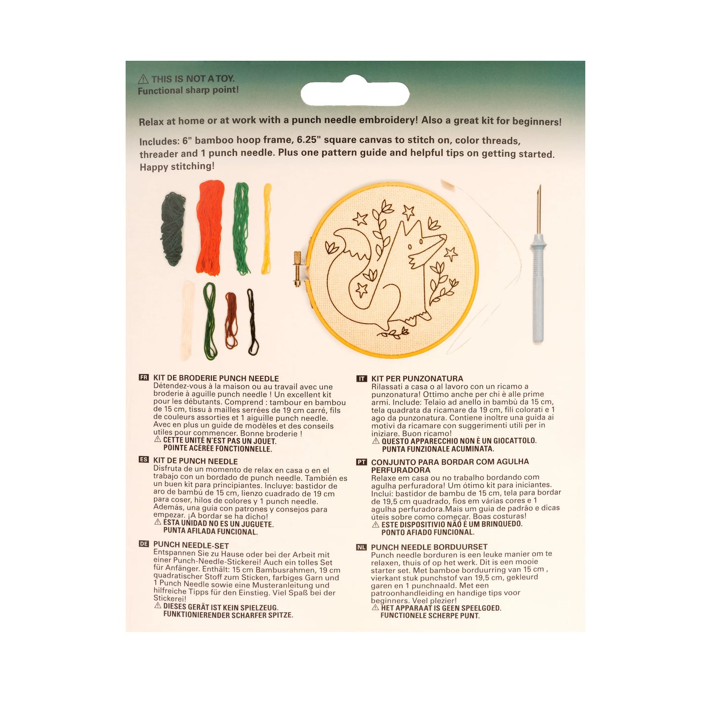 Punch naalden kit - vos | kikkerland