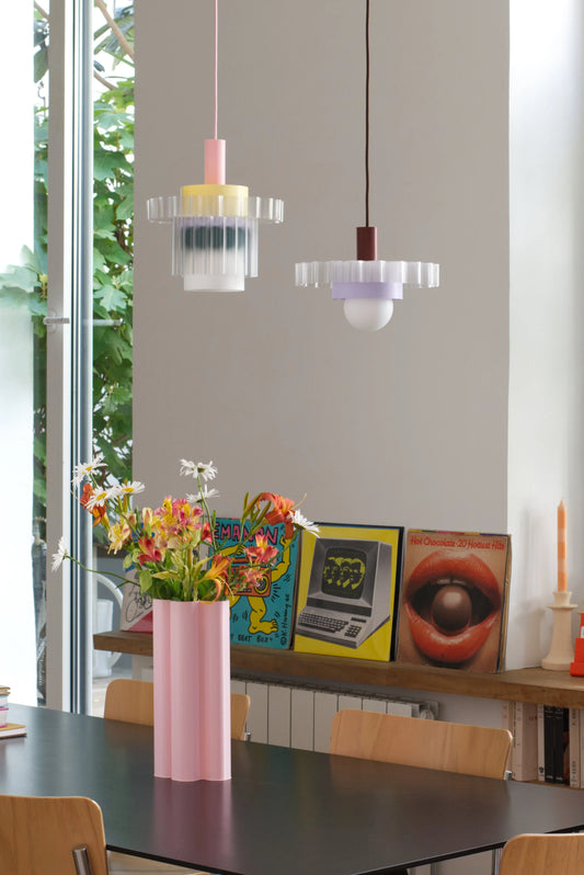 Hanglamp Gigi Nr.3- hemelsblauwe kabel | Warren & Laetitia