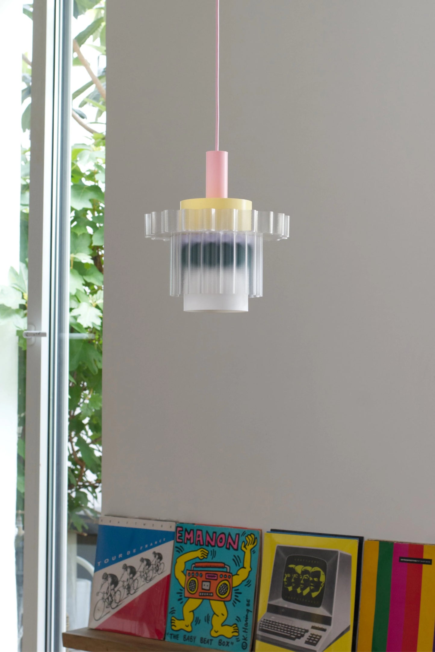 Hanglamp Gigi XL - roze kabel | Warren & Laetitia