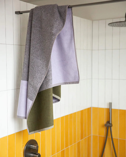 Badhanddoeken set - Lex Pott collectie - green/lilac | SUITE702