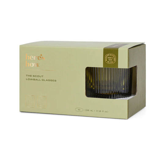 Scout Lowball Glass - olive - set van 2 | Here's How - de inKijk