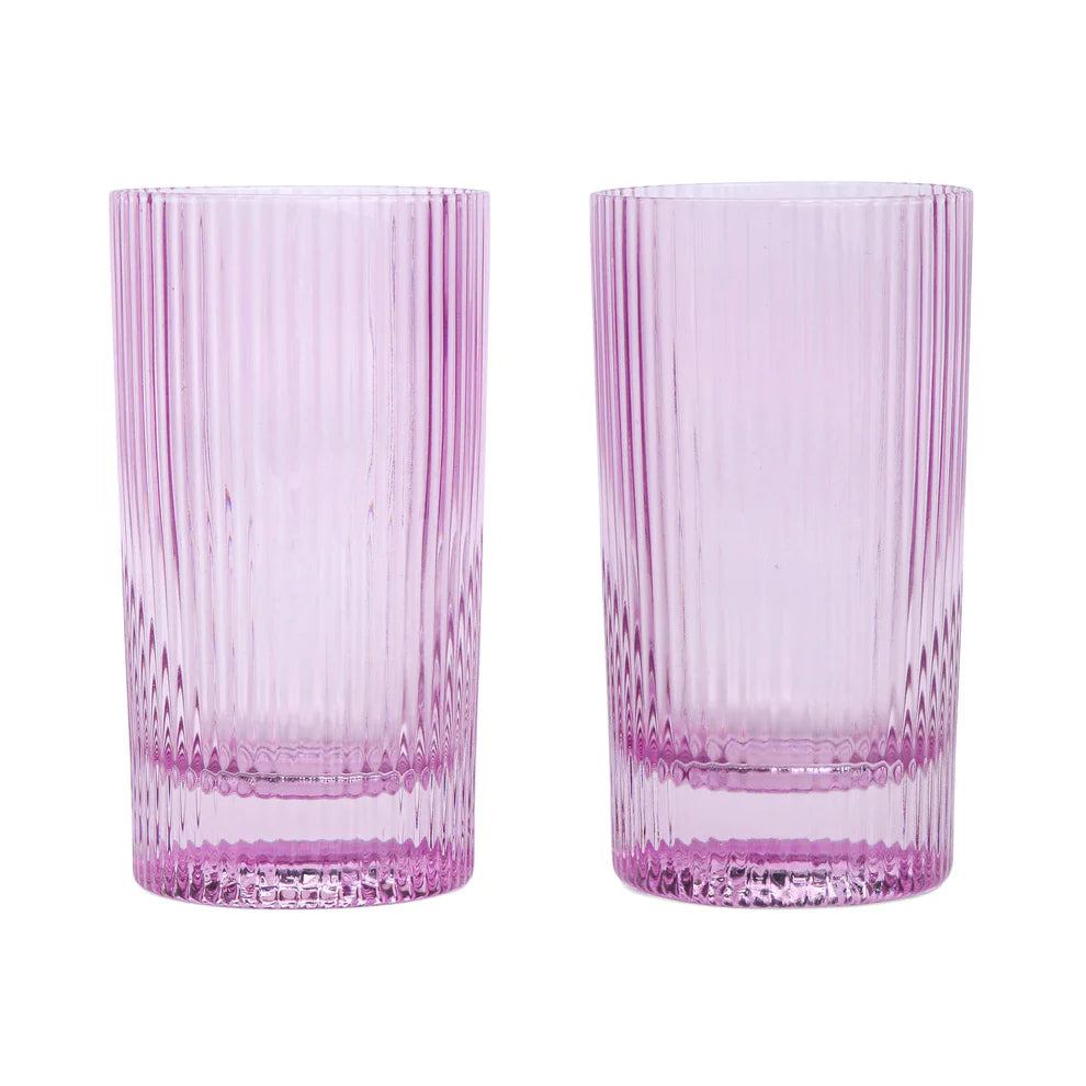 twee highball glazen in het lila - here's how