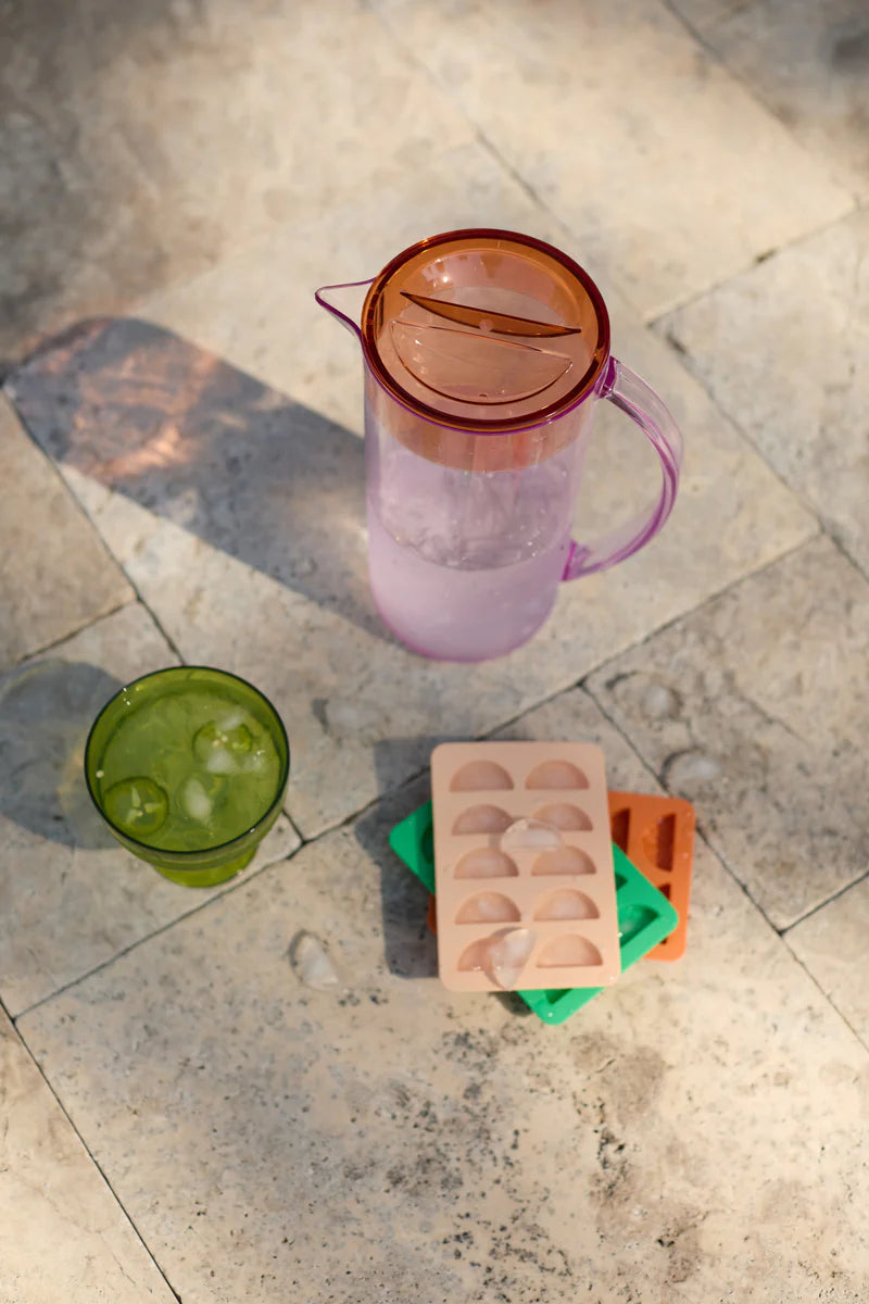 The Dotty Citrus Wedge Ice Trays - geel/groen - set van 2 | Here's How - de inKijk