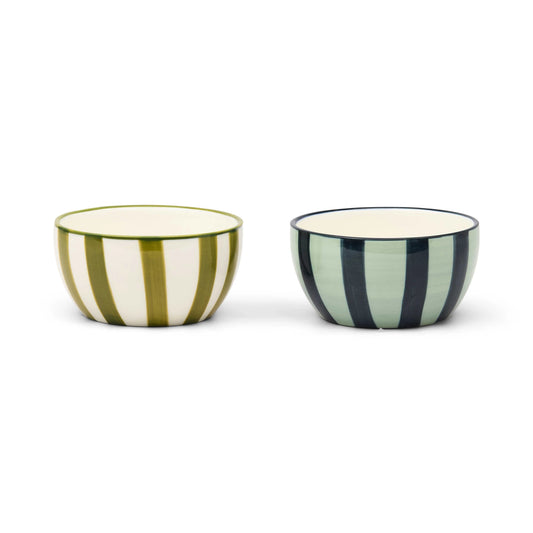 The Bella Dipping Bowls - set of 2 - olive & blue | Here's How
