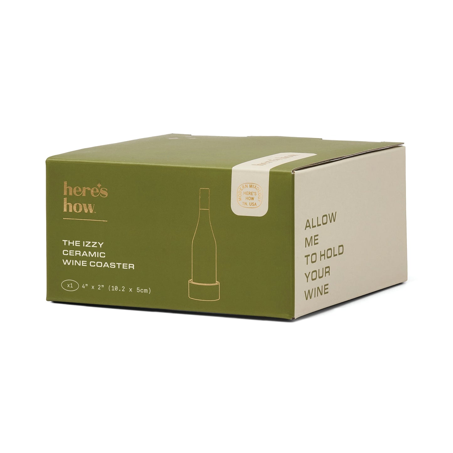 The Izzy Wine Coaster - green stripe | Here's How