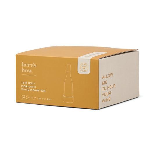 The Izzy Wine Coaster - yellow stripe | Here's How