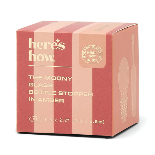 The Mooney Glass bottle Stopper - amber | Here's How