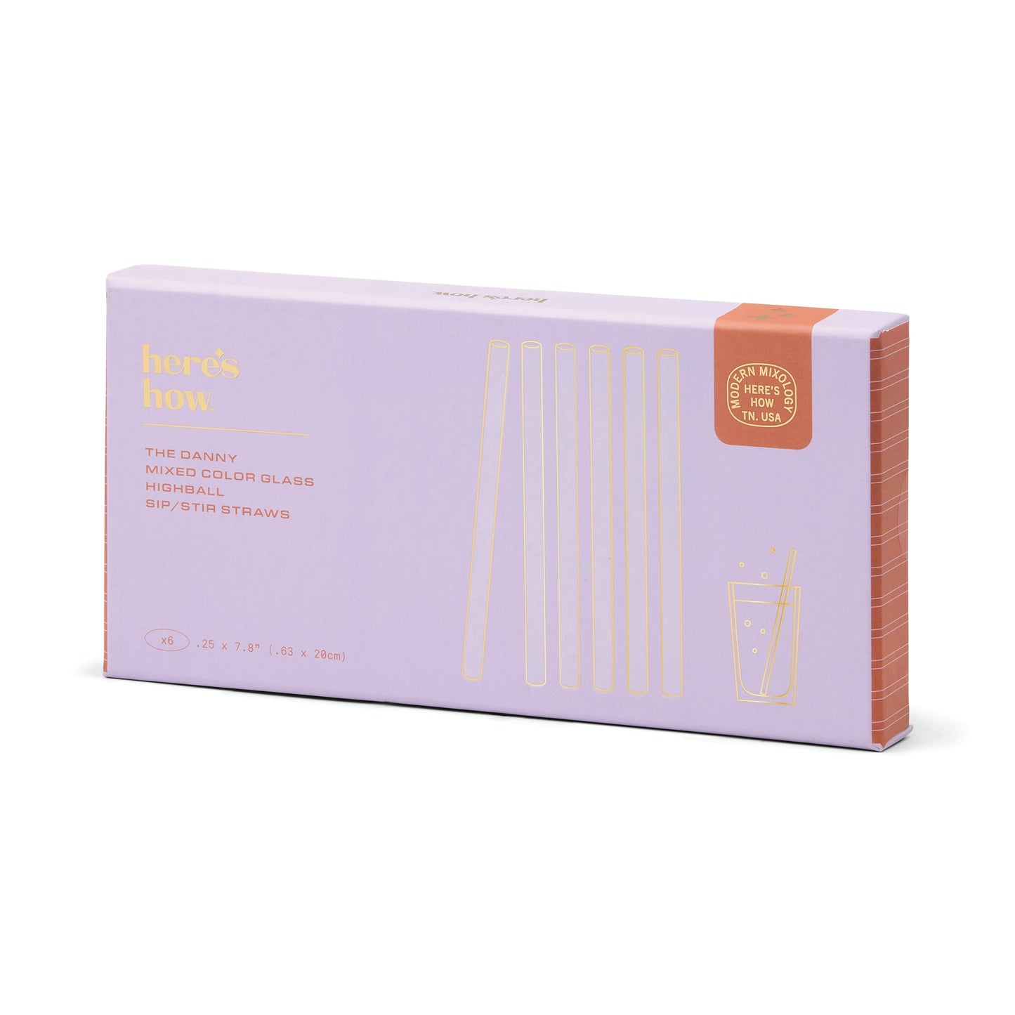 The Danny Glass Highball Straws - set of 6 | Here's How