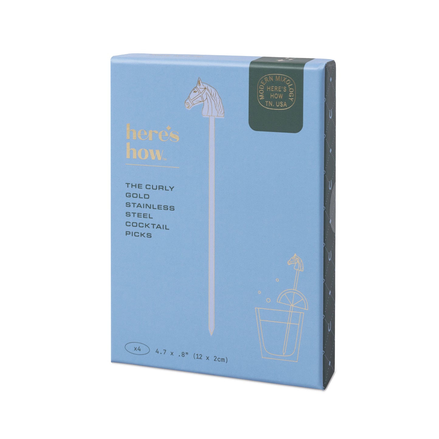 The Curly Equestrian Cocktail Picks - set of 4 | Here's How