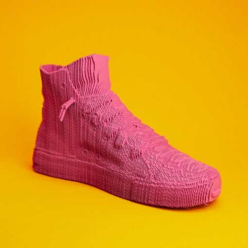 3D Cardboard Sculpture Puzzle - High Top Sneaker | Cartonic - de inKijk
