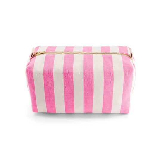Wash bag - Vic - Neon Pink Stripes | Rose in April