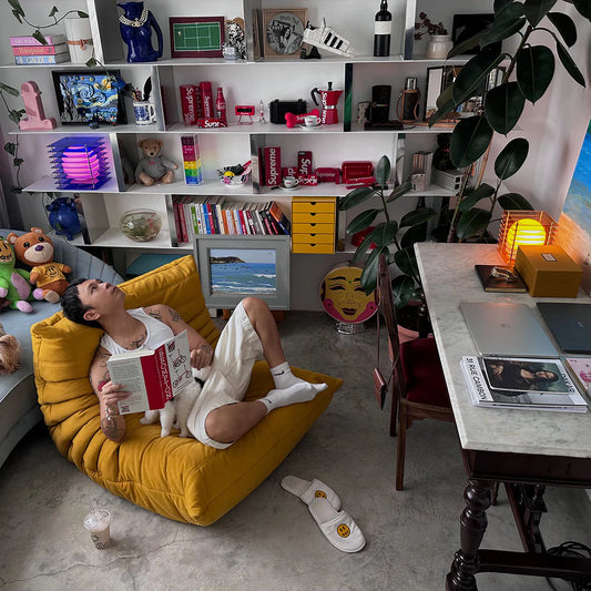 Lop lamp big square - orange | BaNG Design - de inKijk