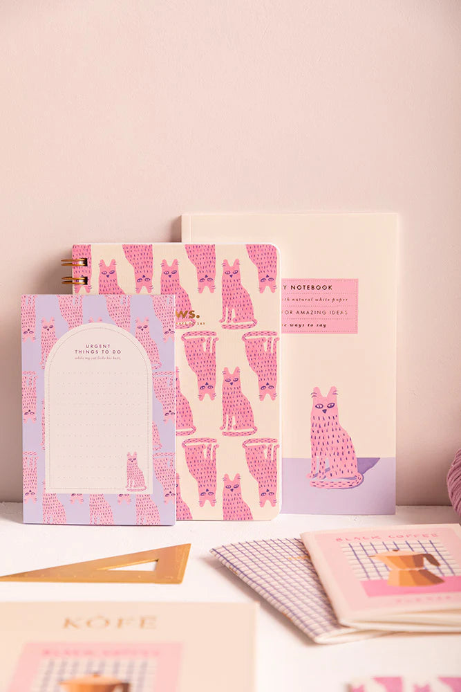 Lonely Cat - Notebook A5 | All the ways to say - de inKijk