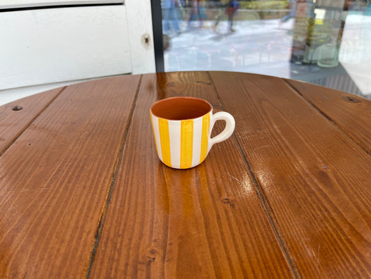Coffee cup with handle - Thick Vertical Lines | A Loja Da Ceramica
