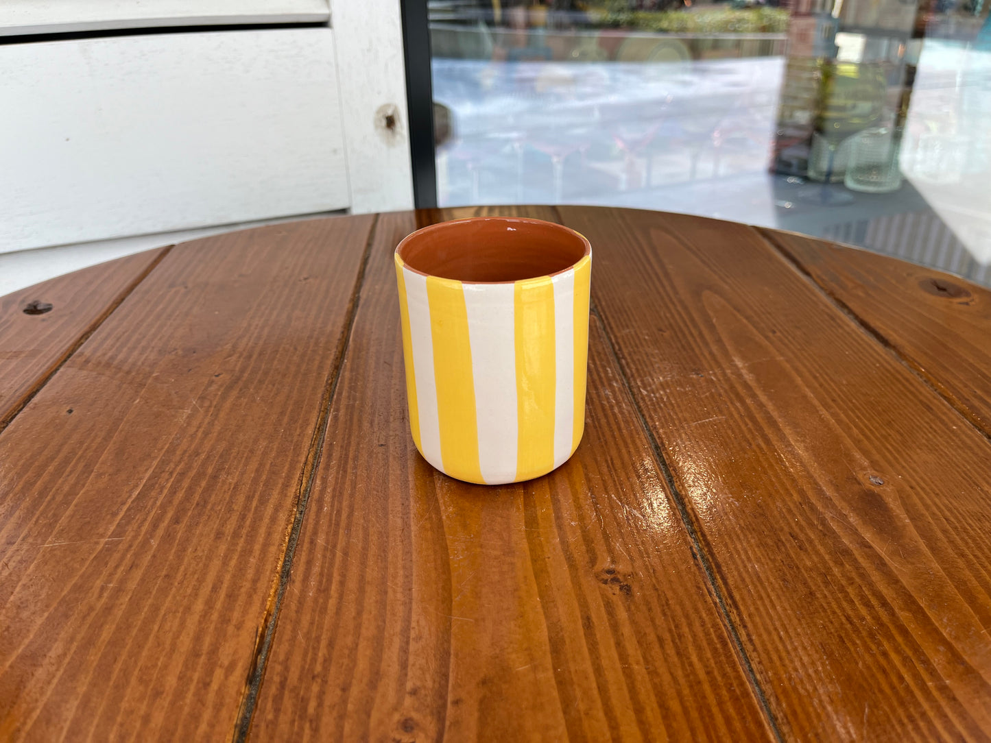 Straight Cup - Thick Vertical Lines | A Loja Da Ceramica