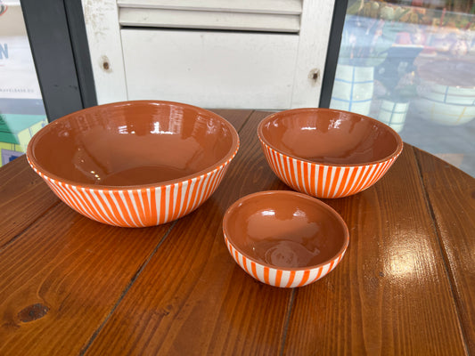 Rounded Salad Bowl - Listas - Orange | A Loja Da Ceramica