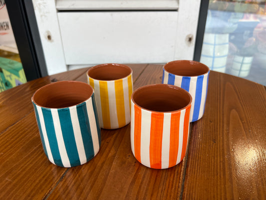 Straight Cup - Thick Vertical Lines | A Loja Da Ceramica