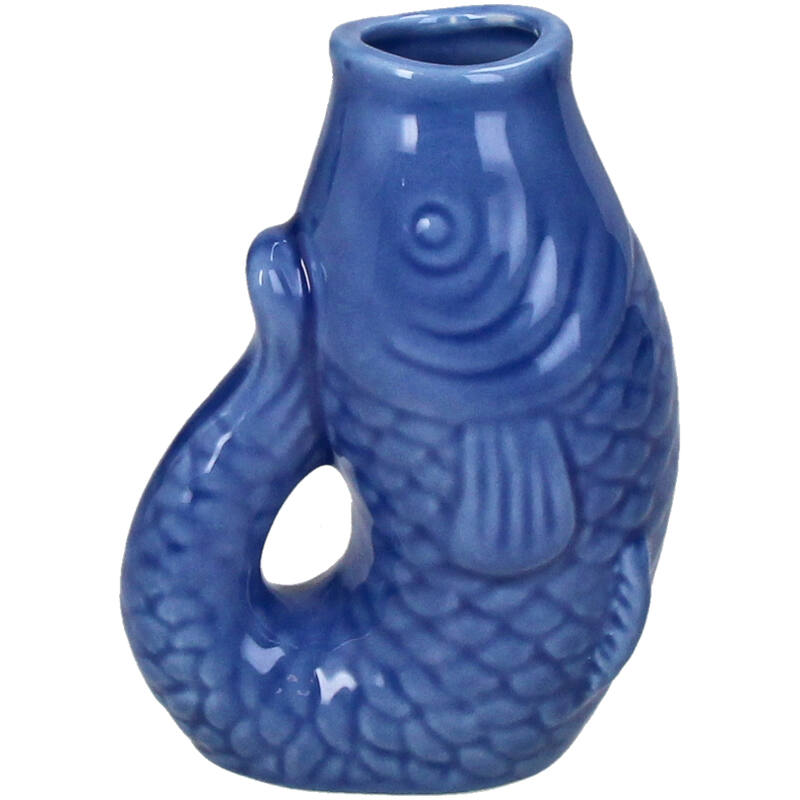 Blauwe vis vaas - Kersten