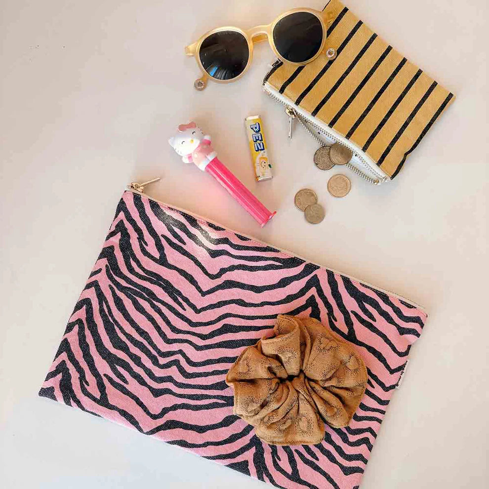 Purse - Marie - Black/Bambou Tennis Stripes | Rose in April