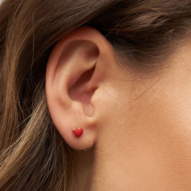 Love U - passion red - Gold Plated - 1 stuk | LULU Copenhagen - de inKijk