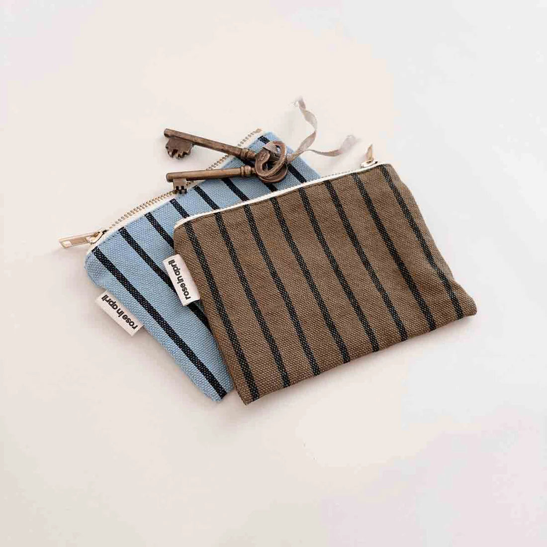 Purse - Marie - Blue Sky Tennis Stripes | Rose in April