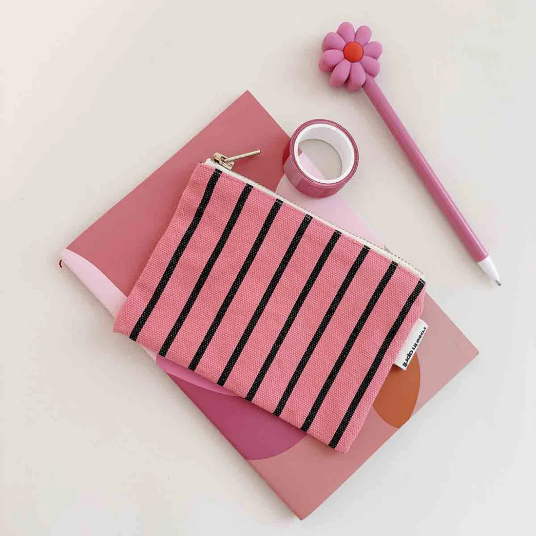 Purse - Marie - Funky Pink Tennis Stripes | Rose in April