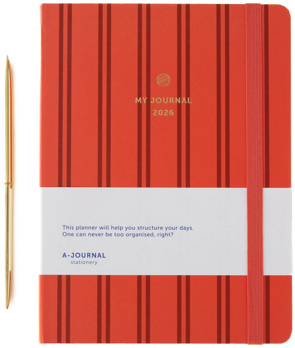 My Journal 2026 - Stripes Coral | A-Journal
