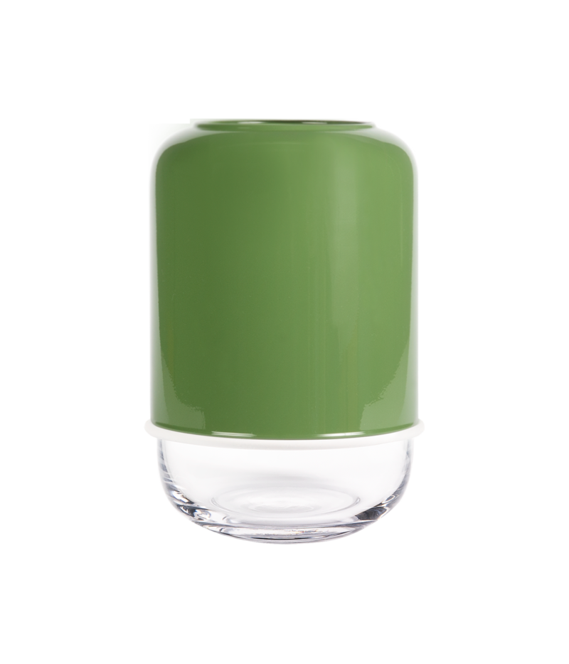 Capsule vase - olive/clear | Muurla - de inKijk