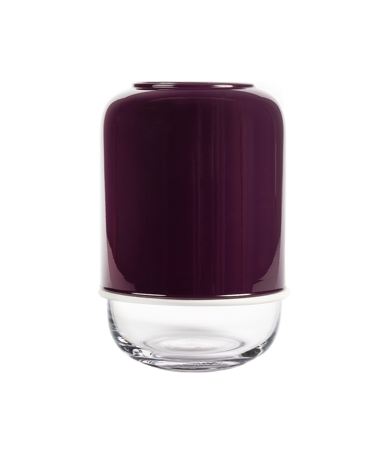 Capsule vase - purple/clear | Muurla - de inKijk