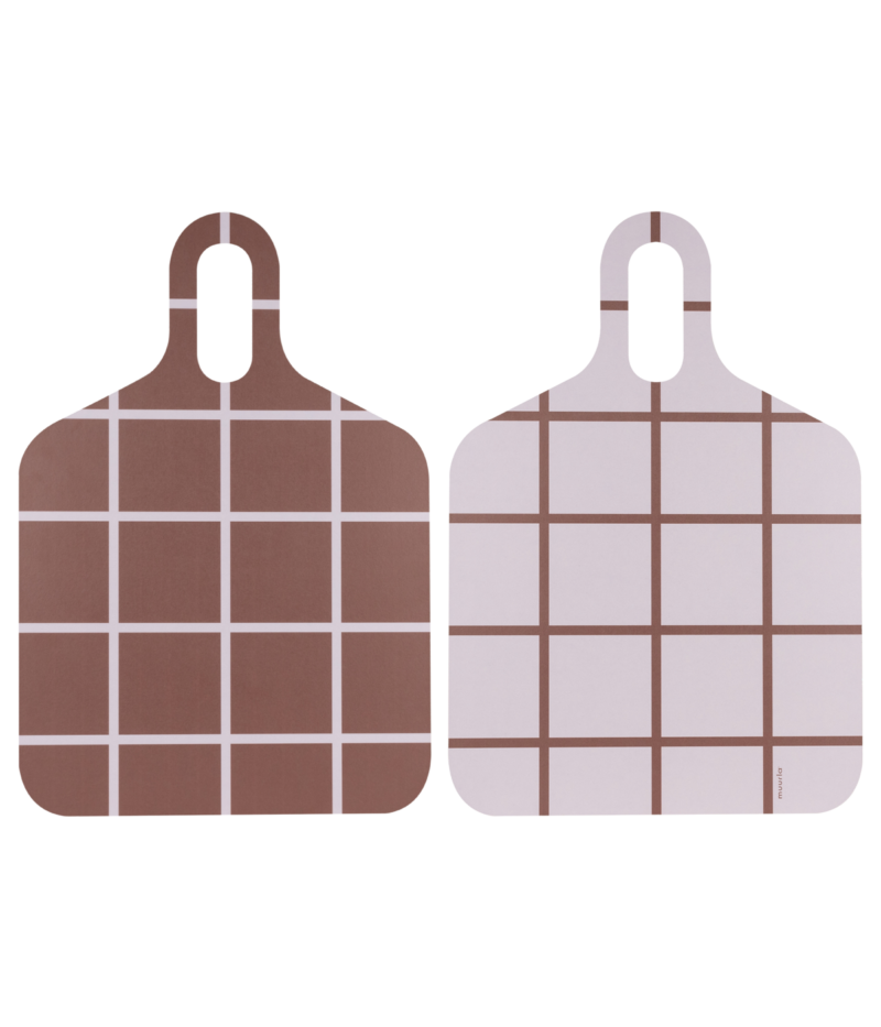 Chop & Serve board Checks - brown/beige - 30x44 cm | Muurla - de inKijk