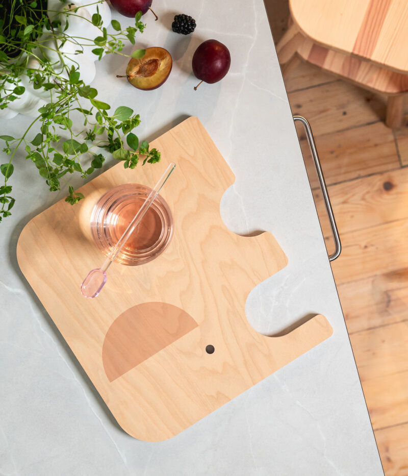 Chop & serve board Elephant - Pink - Medium | Muurla - de inKijk