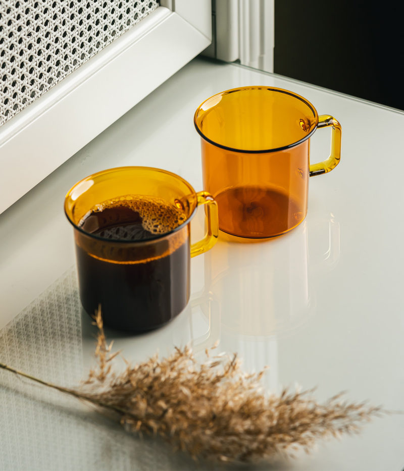 Glass mug - amber - 3,5dl | Muurla - de inKijk
