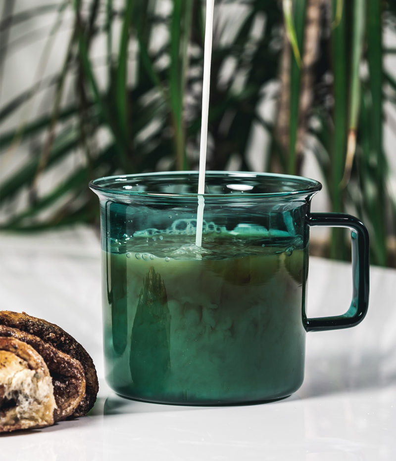 Glass mug - teal - 3,5dl | Muurla - de inKijk