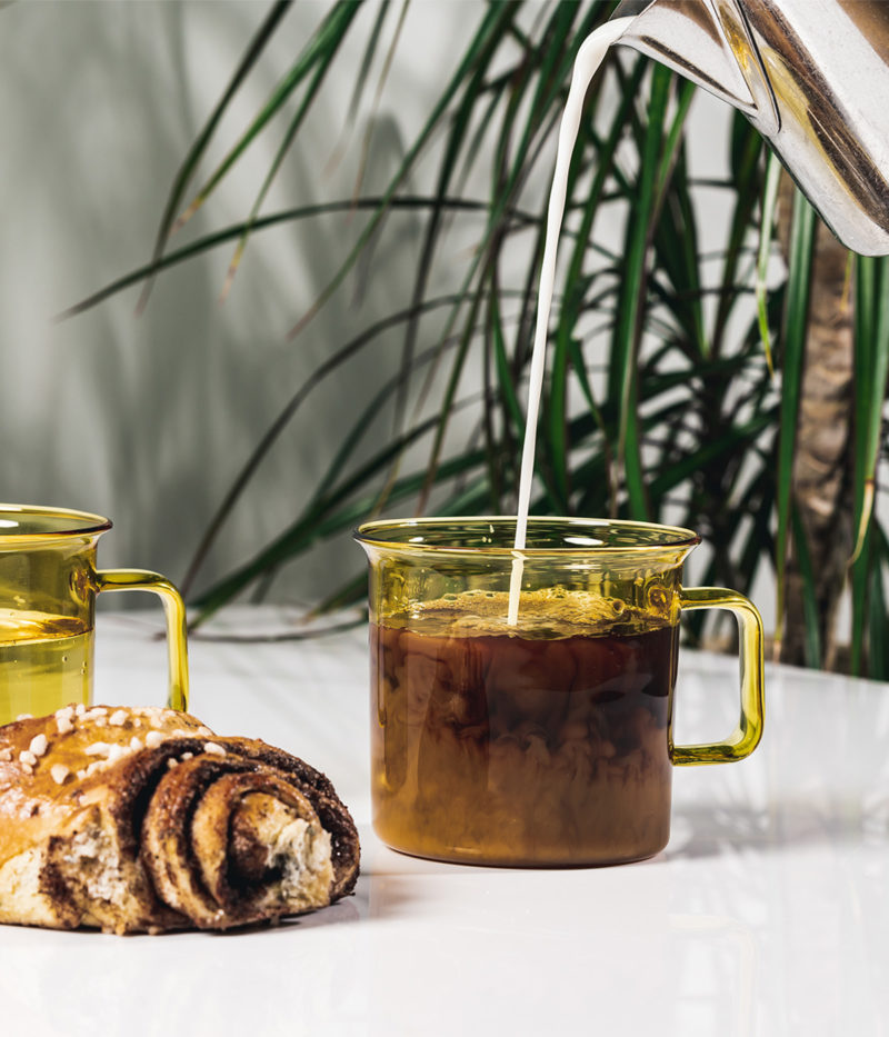 Glass mug - yellow - 3,5dl | Muurla - de inKijk