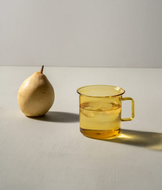 Glass mug - yellow - 3,5dl | Muurla - de inKijk