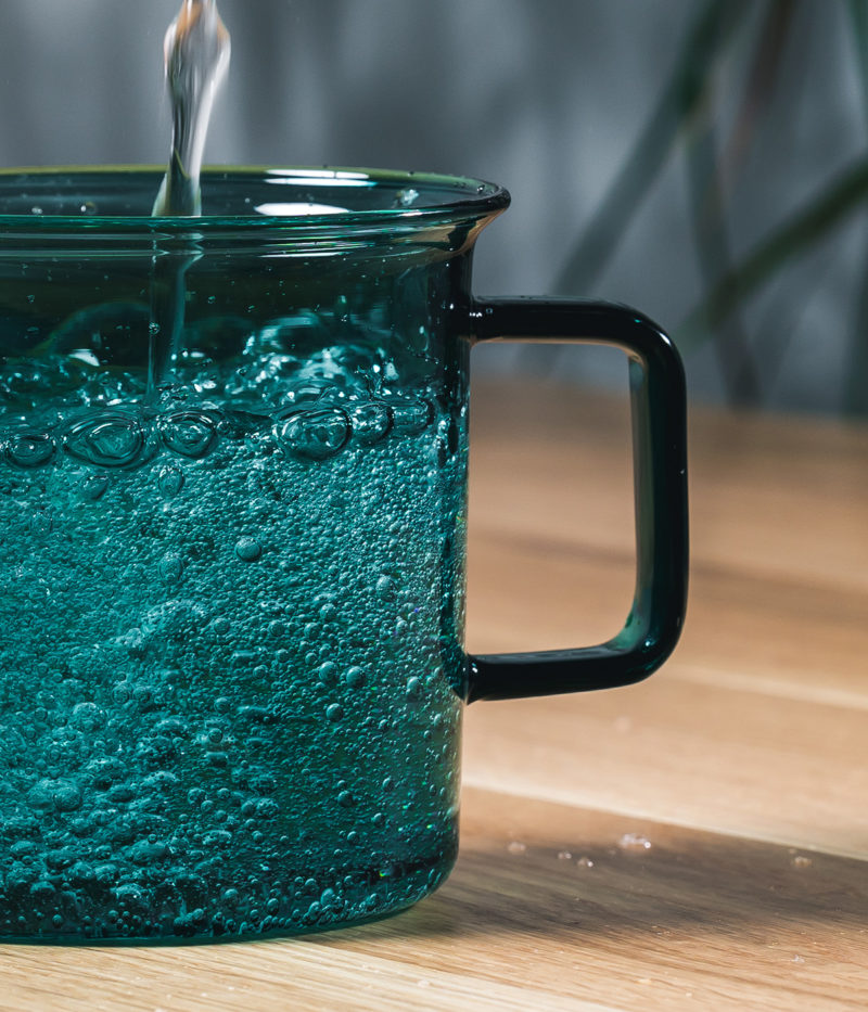 Glass mug - teal - 3,5dl | Muurla - de inKijk