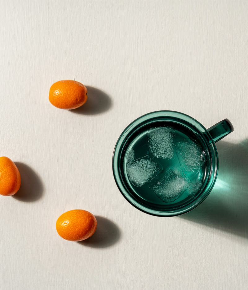 Glass mug - teal - 3,5dl | Muurla - de inKijk
