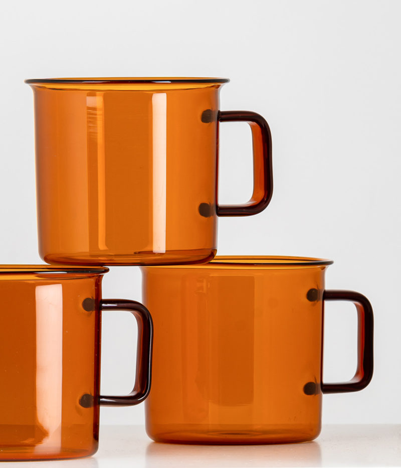 Glass mug - amber - 3,5dl | Muurla - de inKijk
