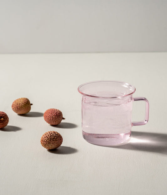 Glass mug - pink - 3,5dl | Muurla - de inKijk