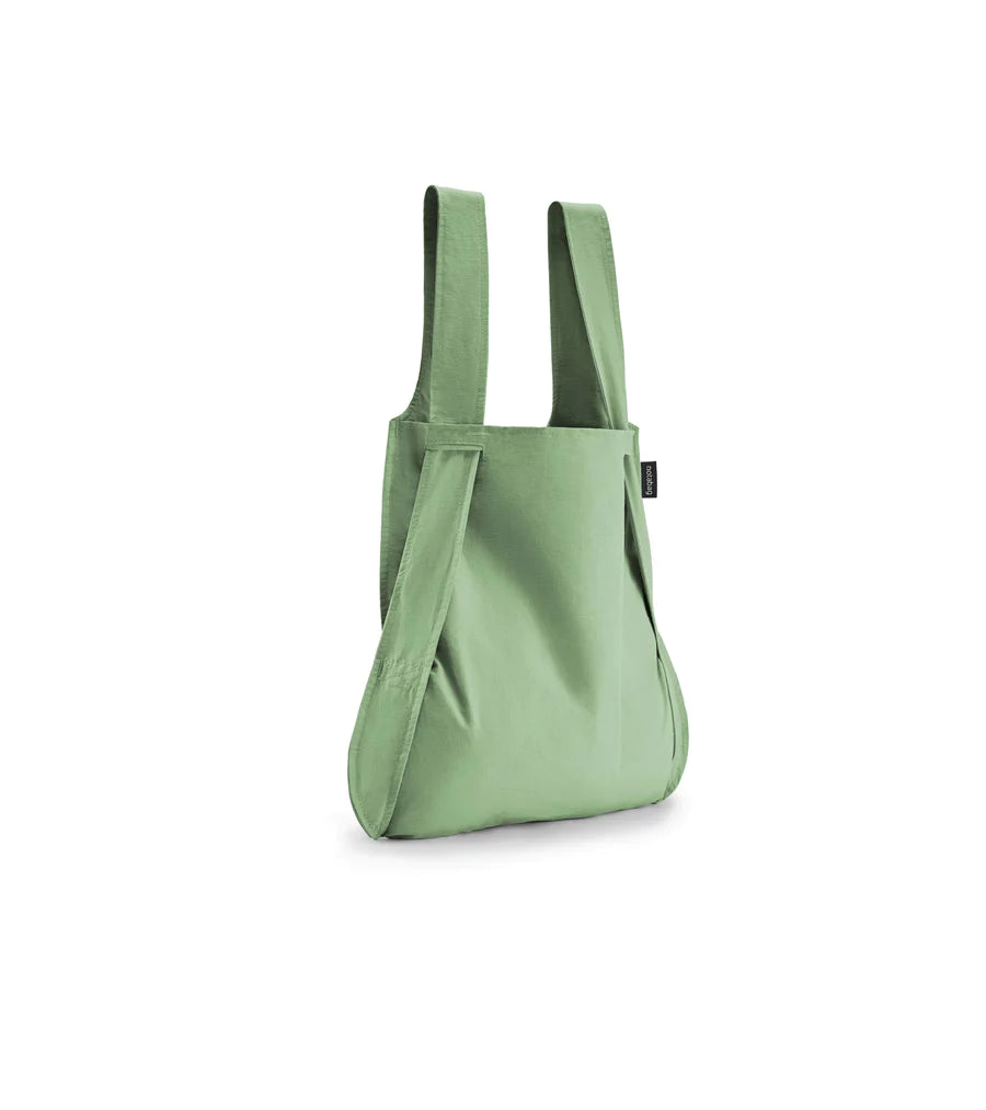 Rugzak en schoudertas in één - olive | Notabag recycled