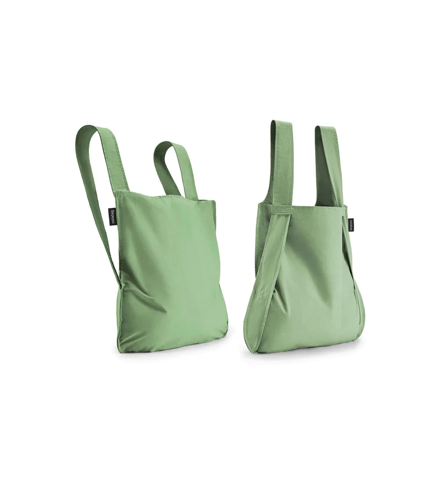 Rugzak en schoudertas in één - olive | Notabag recycled