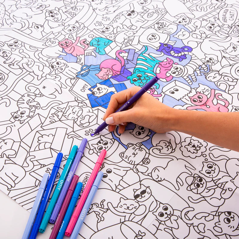 Kitty - Giant coloring poster | Omy