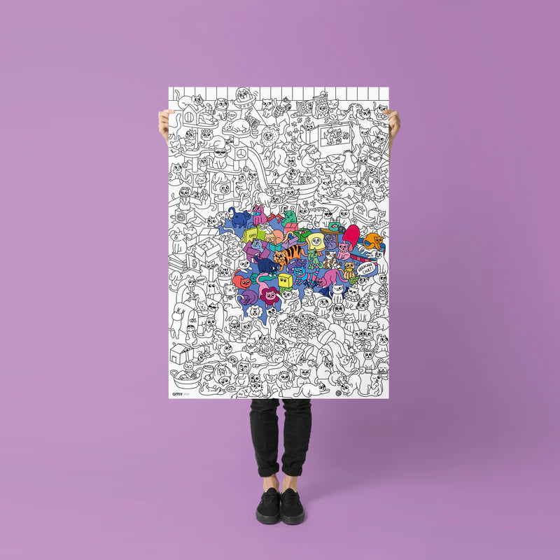 Kitty - Giant coloring poster | Omy