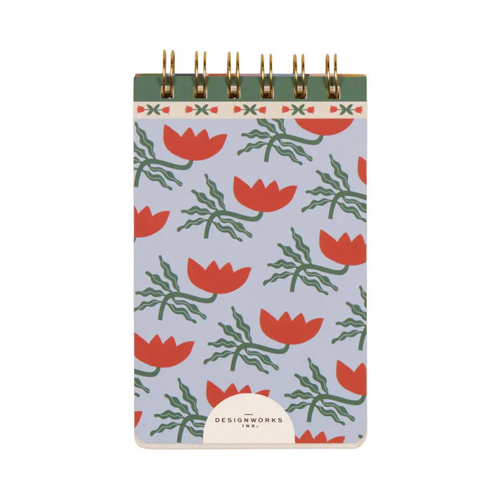 A Dopo ! - twin wire notepad - flower | Designworks Ink