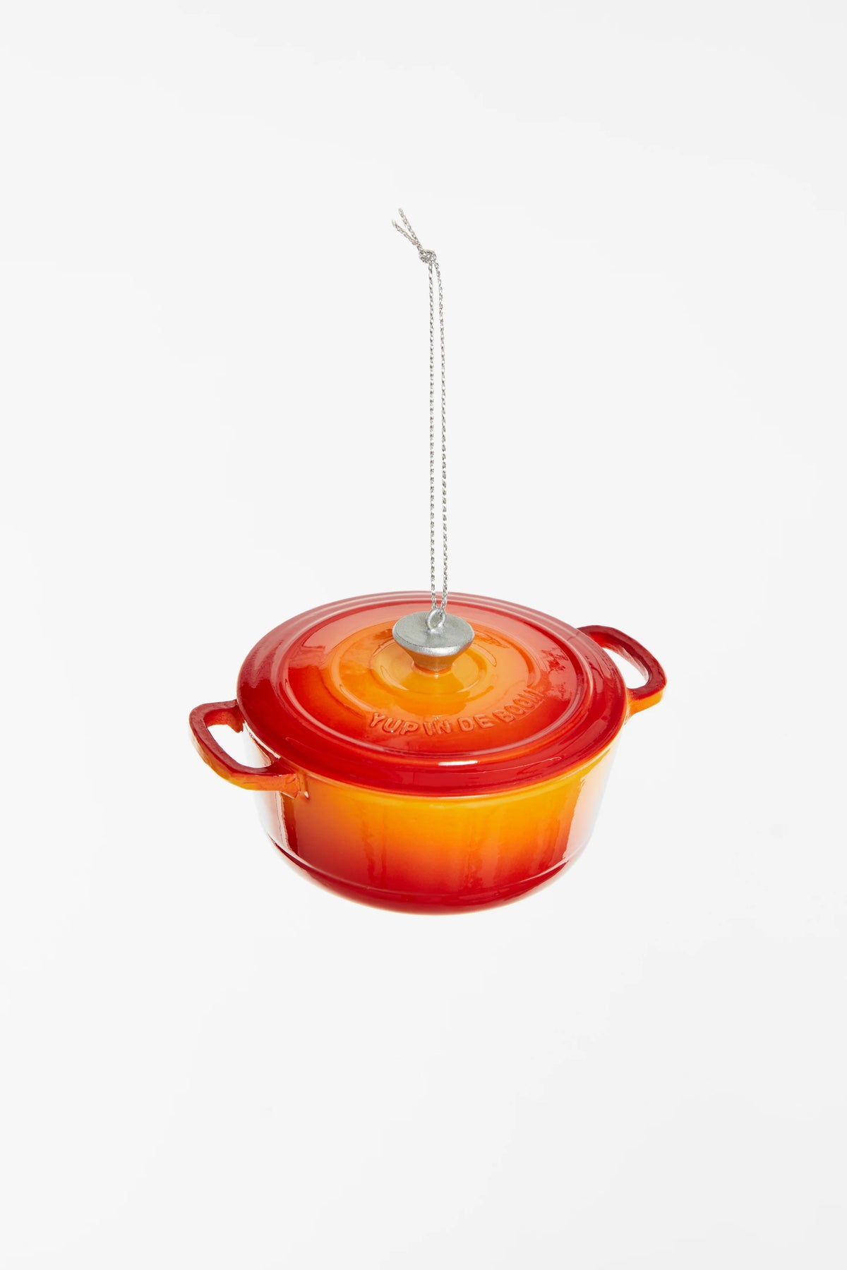 Kerstornament - Gietijzeren Oranje pan | Yup in de boom