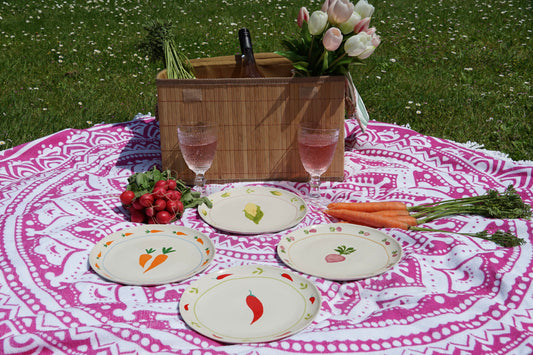 Plate vegetables - set van 4 | And Nook - de inKijk